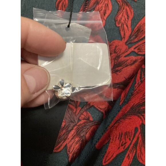 Huguest Mini Dress Womens Sz XL Blue Red Floral Ruffles short sleeve NEW - Picture 7 of 14